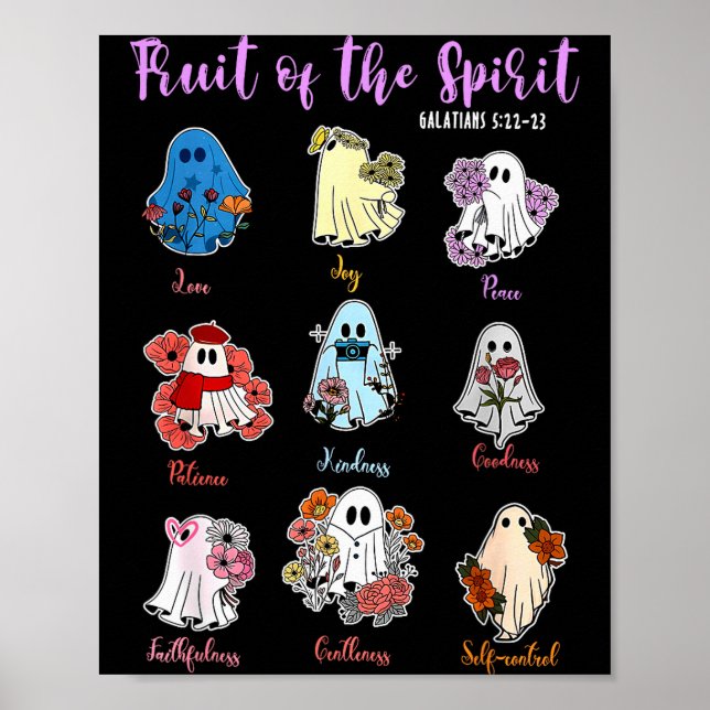 Affiche Fruit de l'Esprit Halloween chrétien religieux  (Devant)