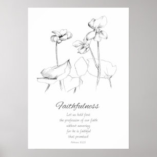 Affiche Fruit de l'Esprit Hébreux 10:23 Écriture biblique