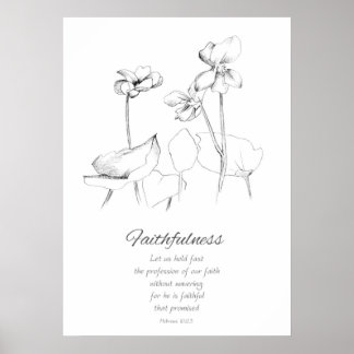 Affiche Fruit de l'Esprit Hébreux 10:23 Écriture Biblique