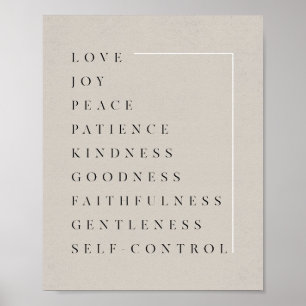 Affiche Fruit de l'Esprit Saint - Galates 5:22-23 Bible