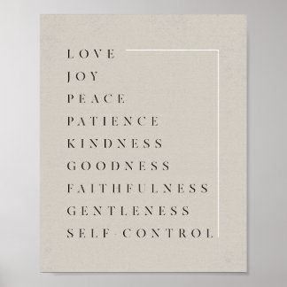 Affiche Fruit de l'Esprit Saint - Galates 5:22-23 Bible