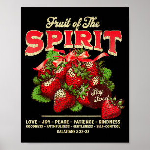 Affiche Fruit de l'Esprit Verset Biblique Chrétien Religie