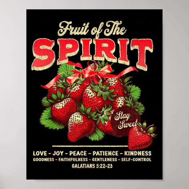 Affiche Fruit de l'Esprit Verset Biblique Chrétien Religie (Devant)