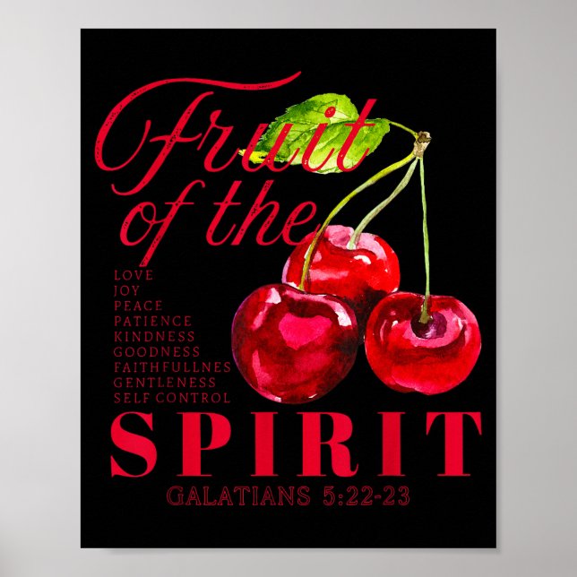 Affiche Fruit de l'Esprit Verset Biblique Religieux Chréti (Devant)