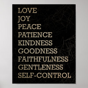 Affiche Fruit de l'esprit - vertus - parties scintillant