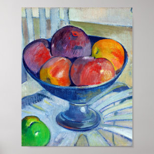 Affiche Fruit Dish on a Garden Chair by Paul gauguin