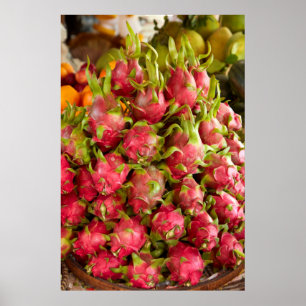 Affiche Fruit du dragon   Marché Can Duoc