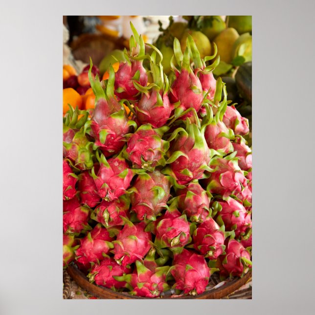 Affiche Fruit du dragon | Marché Can Duoc (Devant)
