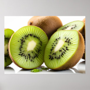 Affiche Fruit kiwi vert