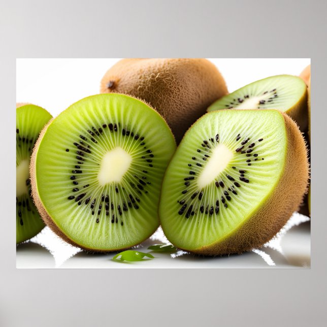 Affiche Fruit kiwi vert (Devant)