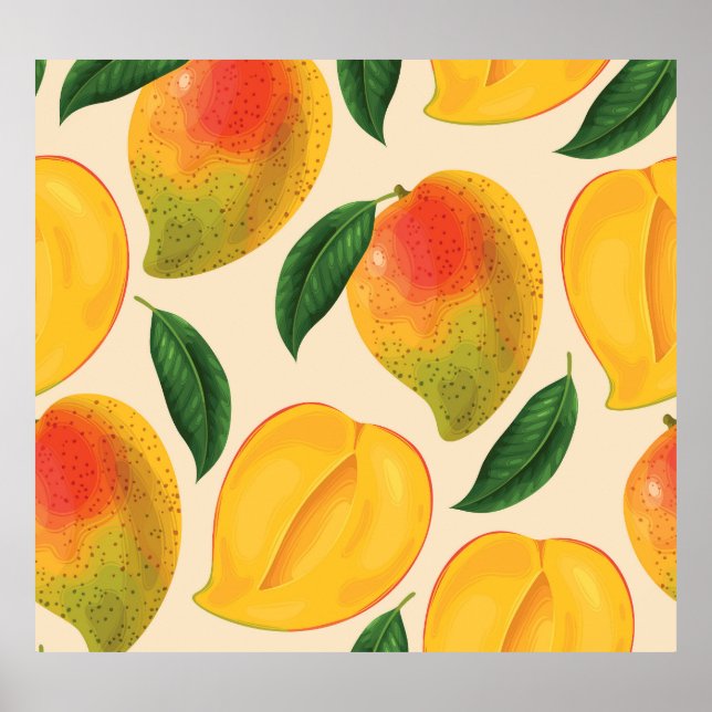 Affiche Fruit Mango Motif sans joint (Devant)
