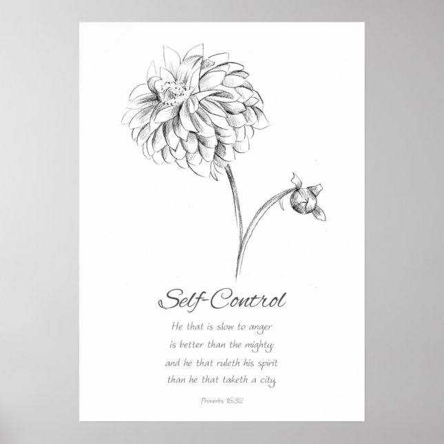 Affiche Fruit of the Spirit Proverbs 16:32 Scripture  (Devant)