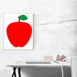 Affiche Fruit rouge pomme