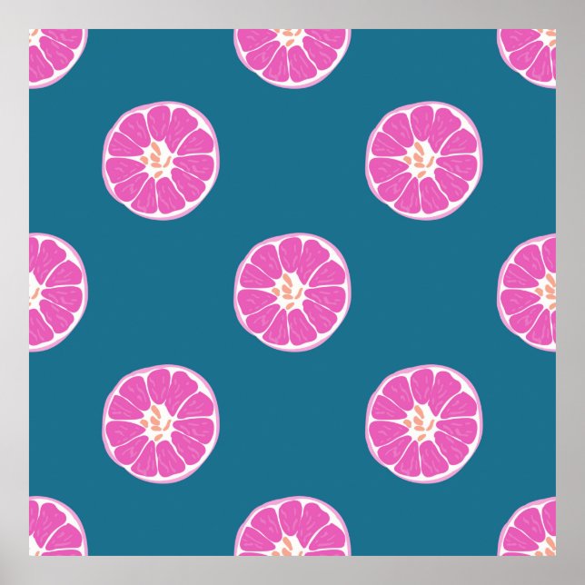 Affiche Fruit seamless pattern with orange. abstract,art,b (Devant)