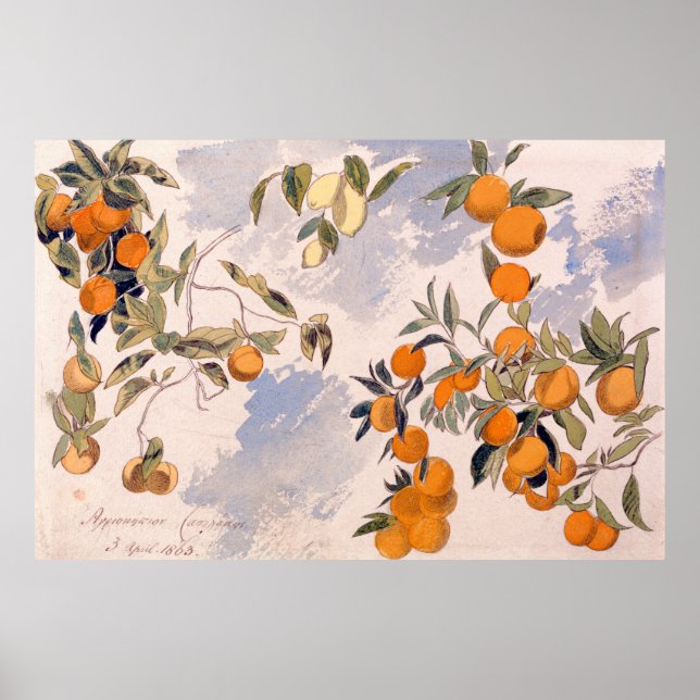 Affiche Fruit Trees - Edward Lear (Devant)