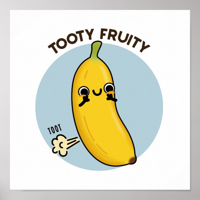 Affiche Fruité Tooty Funky Banana Fruit Pun (Devant)
