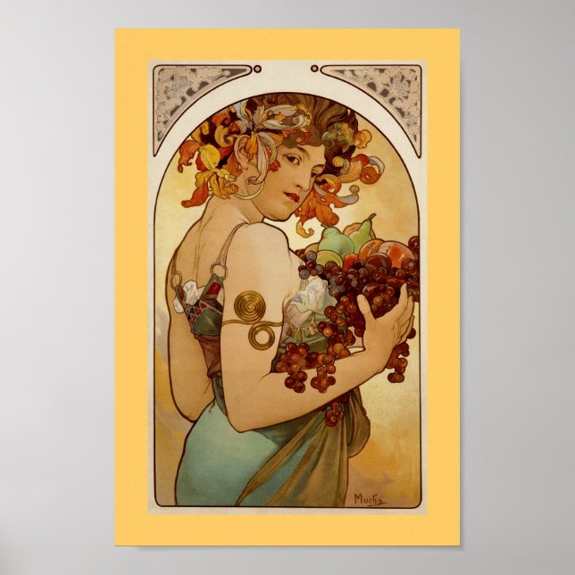 Affiche Fruits - Automne c1897 (Devant)