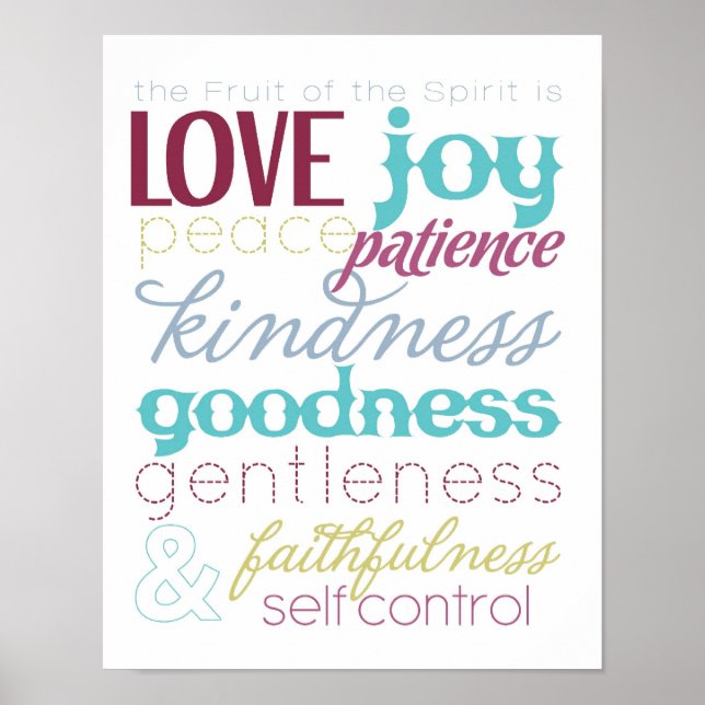 Affiche Fruits de l'Esprit "canneberges" (Devant)