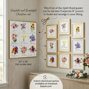 Affiche Fruits de l'esprit floral