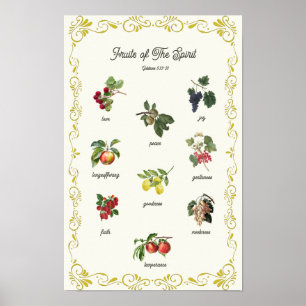 Affiche Fruits de l'Esprit Galates Bible Verse