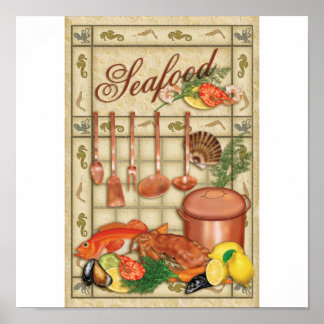 Affiche fruits de mer