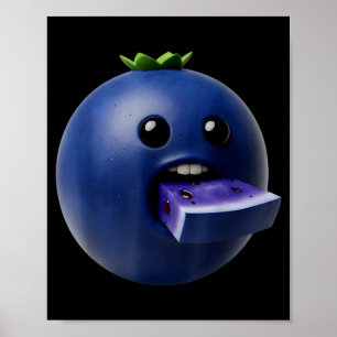 Affiche Fruits de niche Mème de myrtille drôle Surréalisme