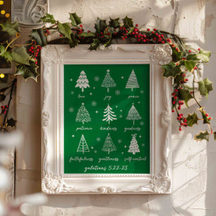 Affiche Fruits de Noël L'Esprit Galates Bible Verset