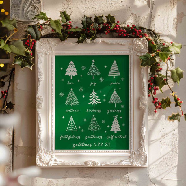 Affiche Fruits de Noël L'Esprit Galates Bible Verset (Créateur téléchargé)