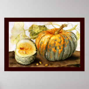 AFFICHE FRUITS DE SAISON / CITROUILLES