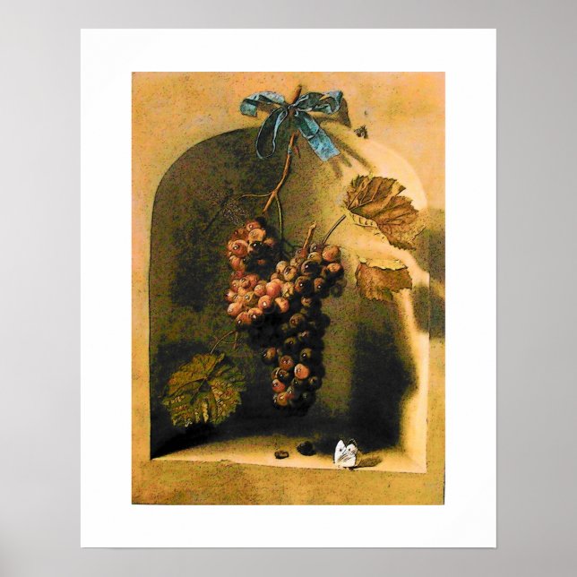 Affiche FRUITS DE SAISON -PROSPÉRITÉ jaune brun blanc (Devant)