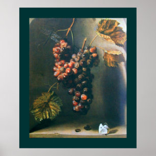 Affiche FRUITS DE SAISON -PROSPÉRITÉ jaune marron vert