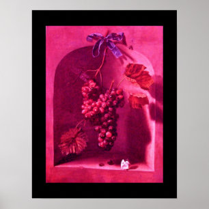 Affiche FRUITS DE SAISON -PROSPÉRITÉ rose rouge violet