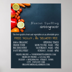 Affiche Fruits et légumes, Greengrocer
