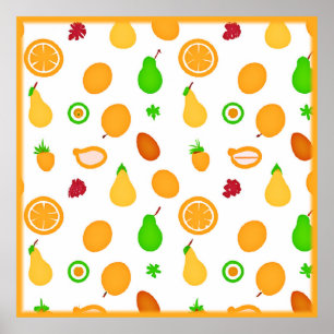 Affiche Fruits exotiques Conception Motif