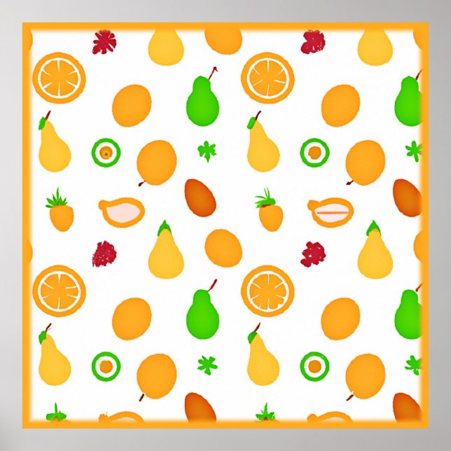 Affiche Fruits exotiques Conception Motif (Devant)