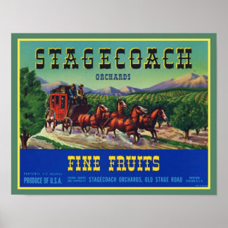 Affiche Fruits fins stagecoach 1940