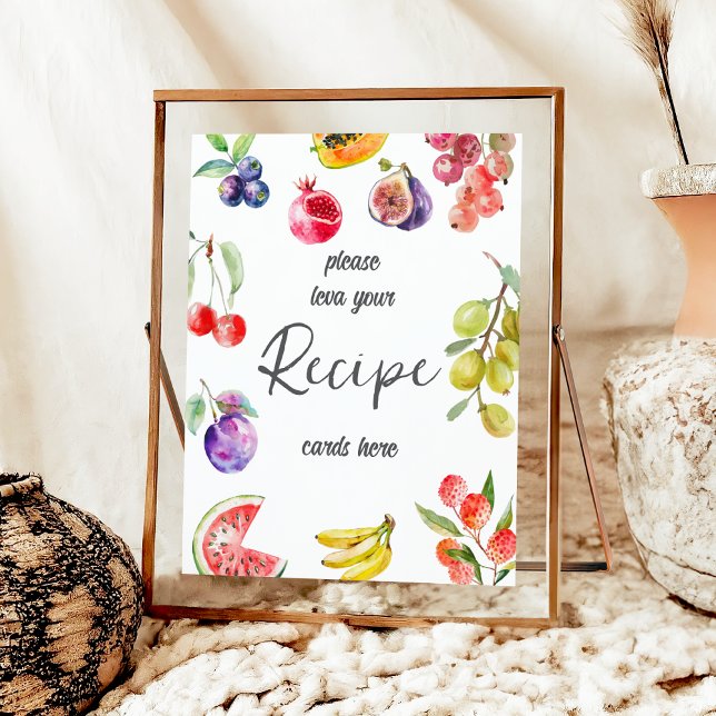 Affiche Fruits Frais du Marché pour une Baby Shower - Rece (Créateur téléchargé)