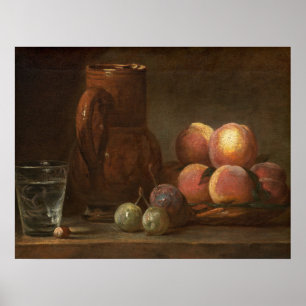 Affiche Fruits, Jug & Verre - Jean-Siméon Chardin Beaux-Ar