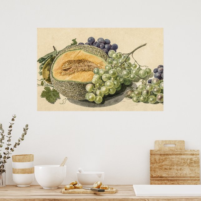 Affiche Fruits par Michiel van Huysum (Cuisine)