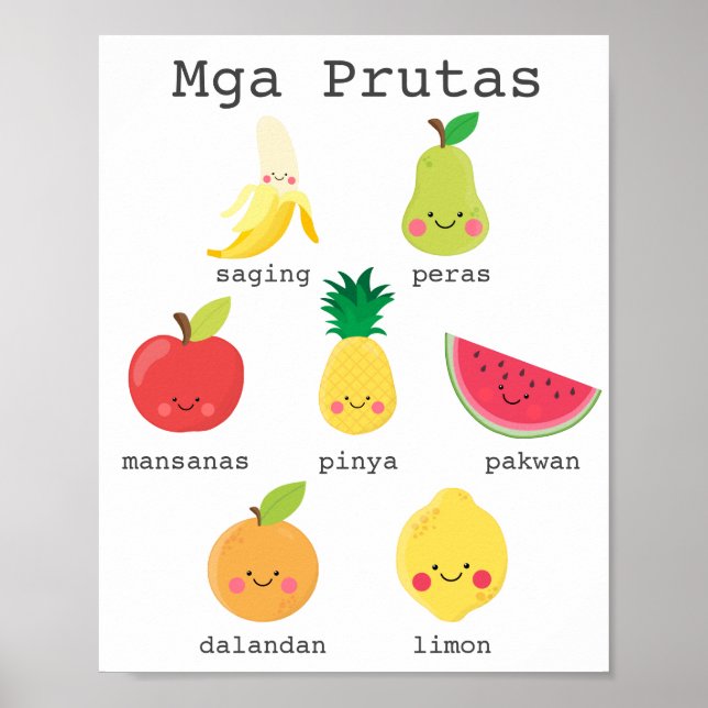 Affiche Fruits sur l (Devant)