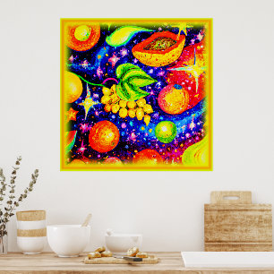 Affiche Fruits tropicaux dans le ciel. Commandez dès maint