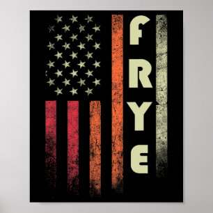 Affiche Frye Nom Funny Retro Vintage Anniversaire Américai