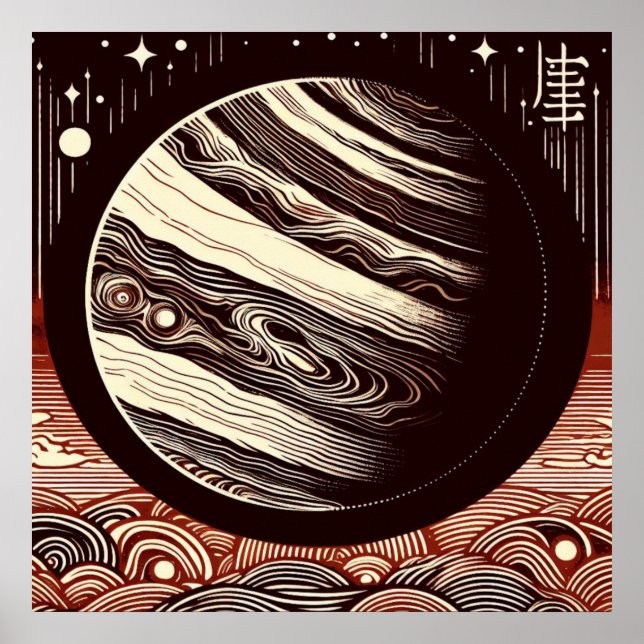 Affiche FSF Jupiter Woodcut 2 (Devant)