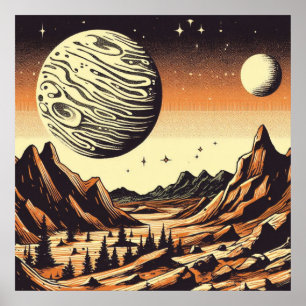 Affiche FSF Mars Paysage Coupe de bois 1