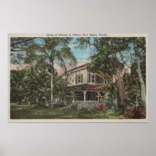 Affiche Ft. Myers, Floride - Vue de Thomas Edison House