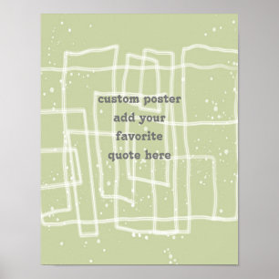 Affiche fuan et funky art en ligne mousse verte ajouter un