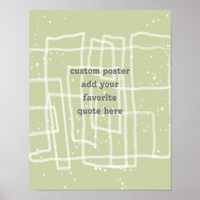 Affiche fuan et funky art en ligne mousse verte ajouter un (Devant)