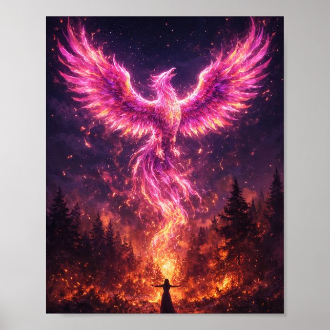 Affiche Fuchsia Phoenix Rising (Devant)