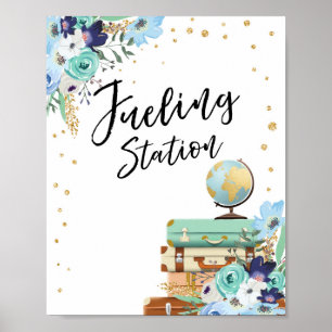 Affiche Fueling Station Bar enseigne Travel Shower Miss to