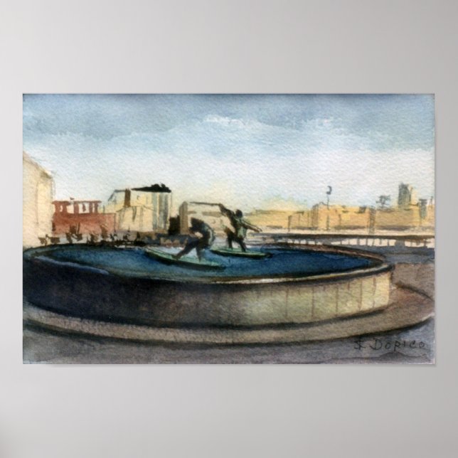 Affiche Fuente de los surfistas (La Corogne) (Devant)